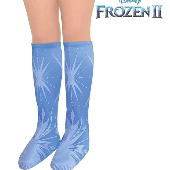NWT Disney Frozen 2 Queen Elsa Boot Covers Child One Size Halloween Cosplay New - Picture 1 of 5